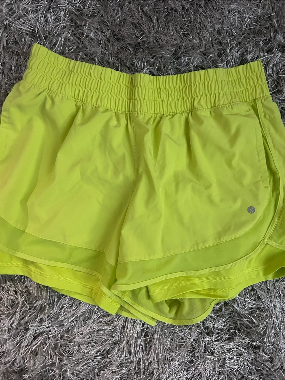 Layer 8 Neon Yellow Women’s Athletic Running Shorts